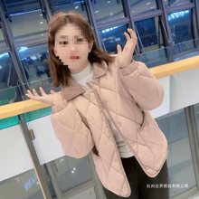 小香风轻薄菱格棉服秋冬款2025新款时尚洋气小个子棉袄短外套棉衣