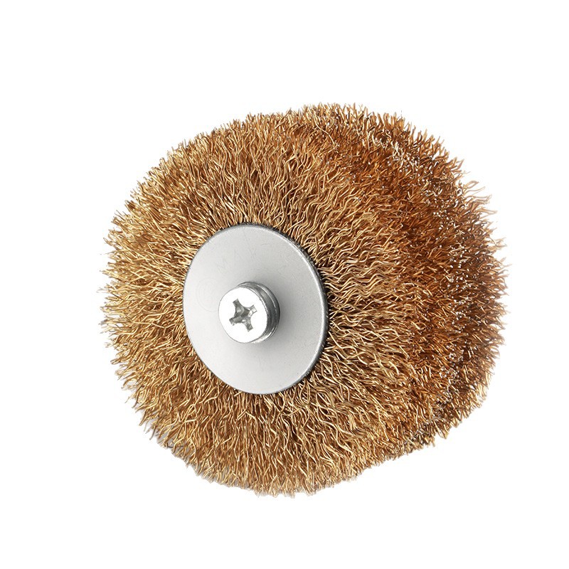 Cepillo de alambre eléctrico para pulir, eliminación de óxido, cepillo de alambre de cobre engrosado, cepillo de hierro para pulir y limpiar, cepillo de rueda de alambre