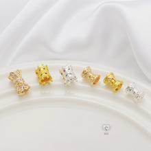 14K�~����ɫ��ʯ����Ͱ��ͨ�׸���diy������Ʒ���y����