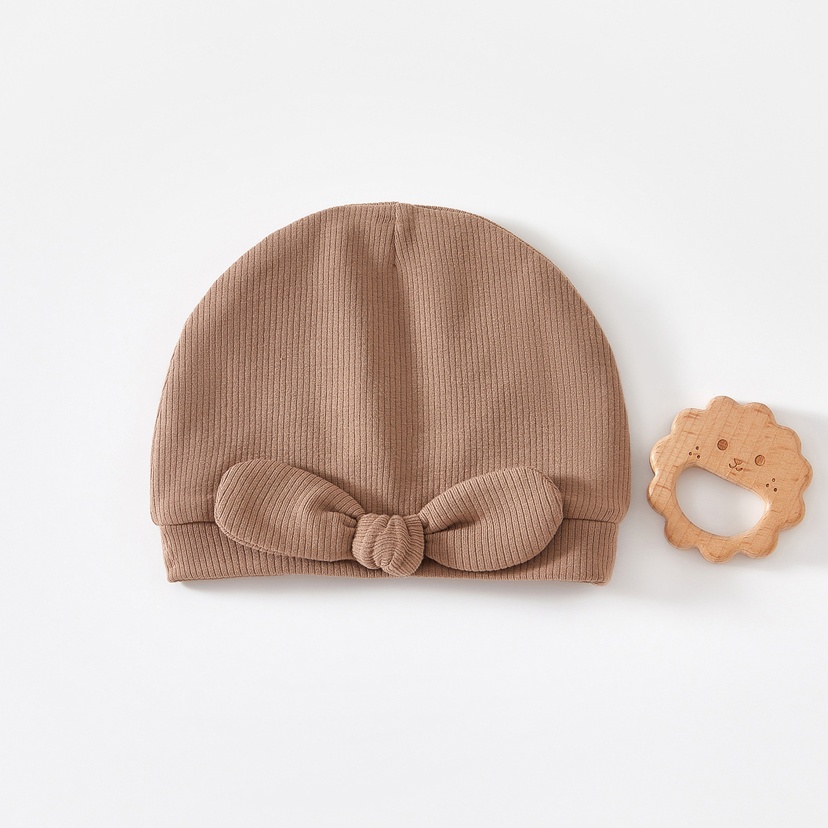 Bebé recién nacido otoño invierno arco sombrero de neumático acumulador de calor gorra gorra gor