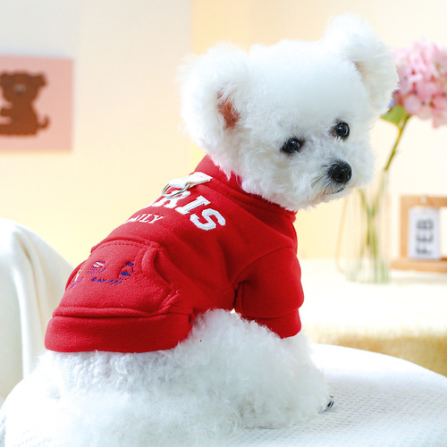 Factory direct supply/foreign trade ready stock pet clothes, dog and cat clothing, autumn and winter Paris daily sweatshirts