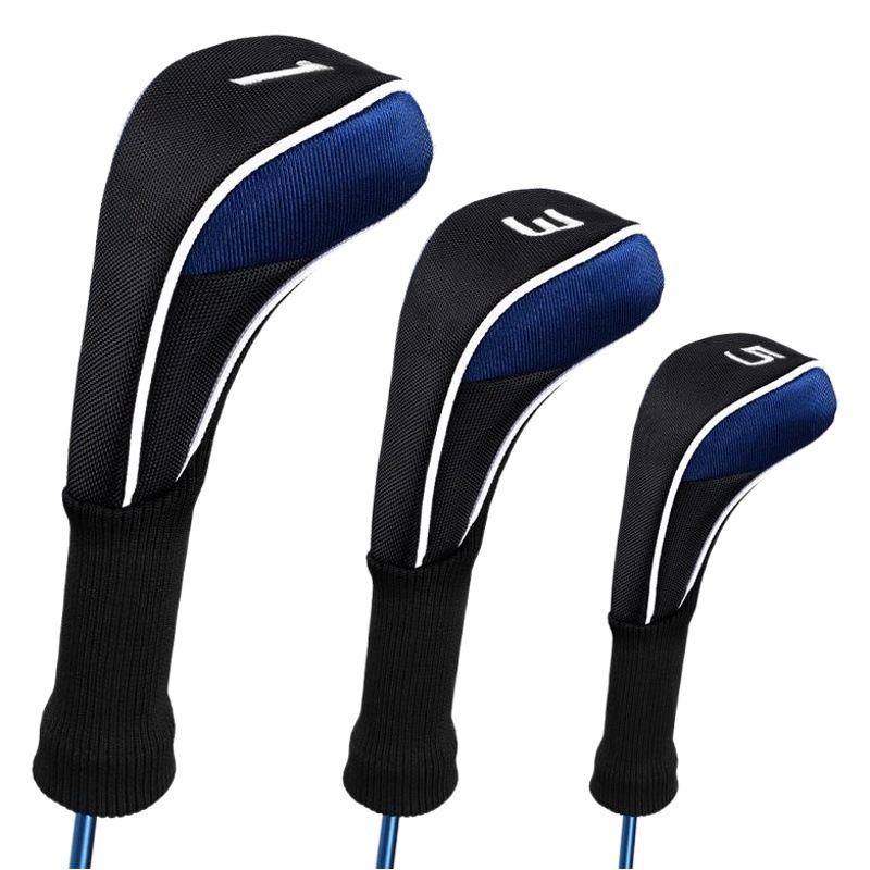 Transfronterizo Amazon Venta caliente accesorios de golf tapa conjunto de poste de madera cubierta protectora de tres piezas Conjunto Fuente de fábrica al por mayor personalización