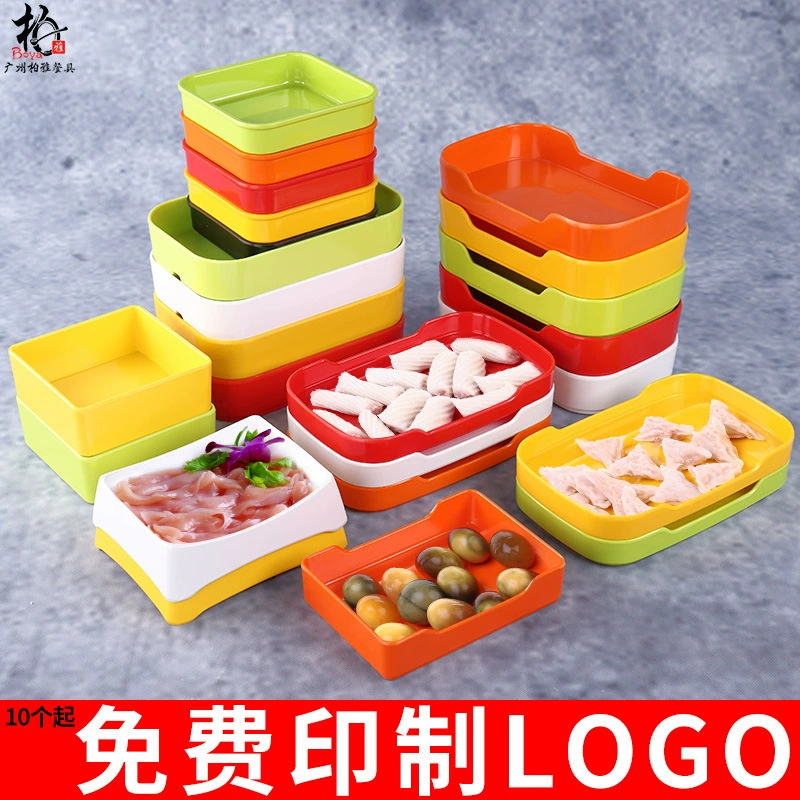 Блюда из шнурка с ароматом коммерческая прямоугольная форма меламинового буфета для барбекю