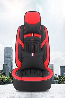 All-inclusive Cushion Seat Cover, Seat cushion, seat cover - black-and-red-deluxe-version