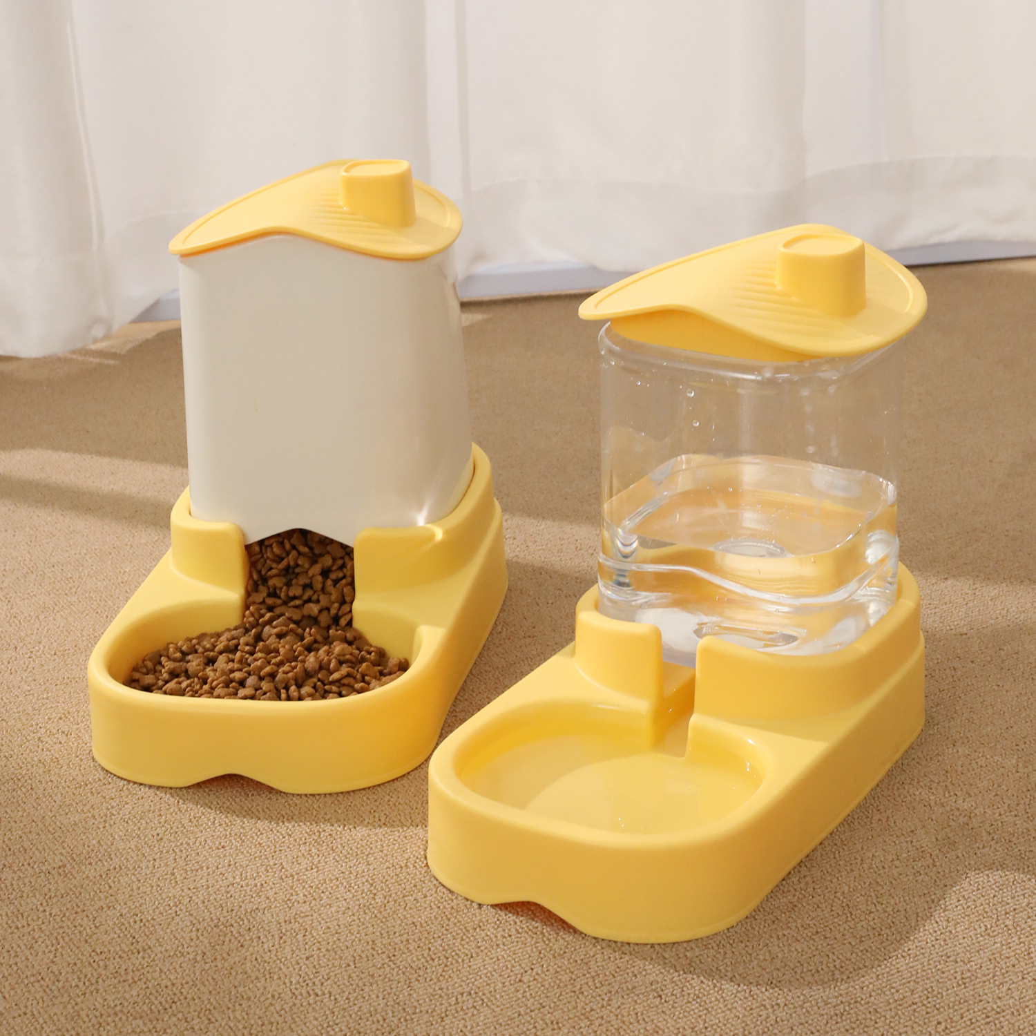 Dispensador de agua para perros Combinación de comederos de cabañas Alimentador de agua potable móvil Dispensador de agua para mascotas Suministros para mascotas al por mayor