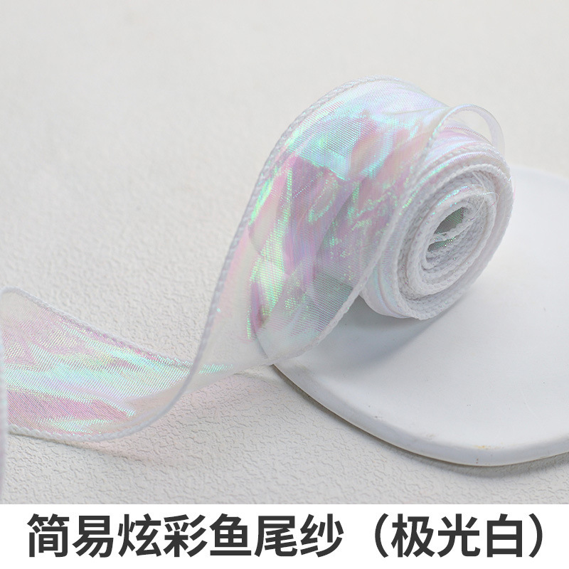 Fishtail hilo cinta flor hornear embalaje borde ramo pastel embalaje cinta arco onda cinta al por mayor