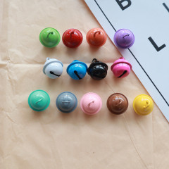 17mm candy color pet small round bell DIY creative keychain accessories Christmas metal pendant painted bell
