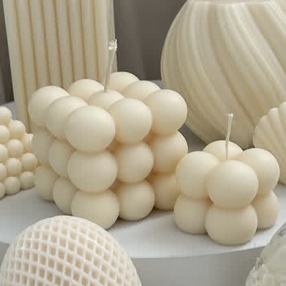 Nueva línea geométrica nórdica, vela de aromaterapia columnar, vela de fragancia blanca sin humo, decoración del hogar transfronteriza