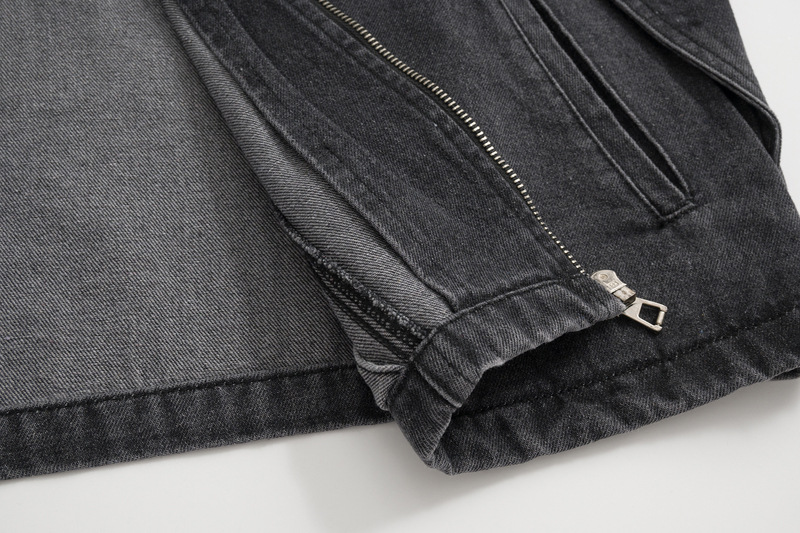 Men's Clothing Washed Old Vintage Split Line Loose Denim Jacket Trendy Brand New Casual All-match Jacket_voghion.com