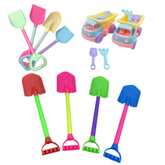 Summer street stall children's beach shovel plastic large shovel toy sand bucket tool sand shovel wholesale beach bucket set