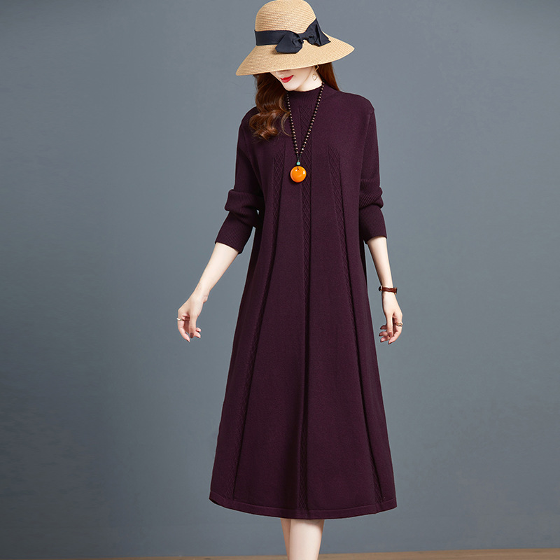 Winter knitted knitted dress