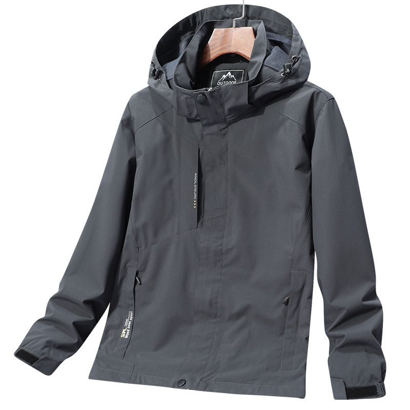 Chaqueta Rompevientos Impermeable de Montaña de Poliéster Impermeable, Cortavientos para Deportes al Aire Libre, Montañismo