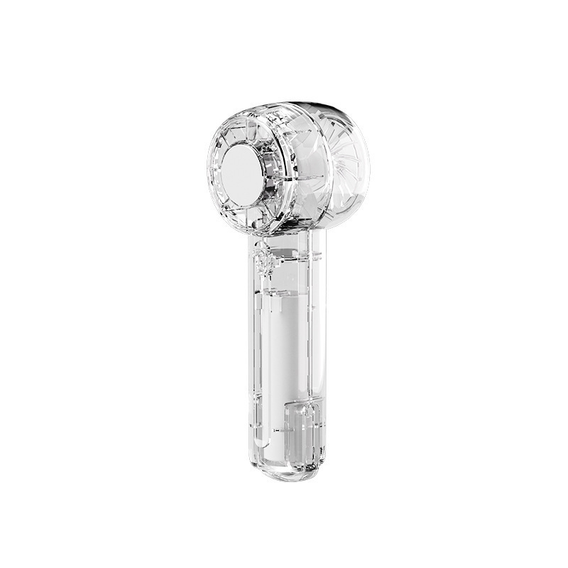 氷湿布透明ファン屋外 USB 充電クールな長いバッテリー寿命ポータブルブレードレスターボファンハングバックルハンドヘルドファン|undefined