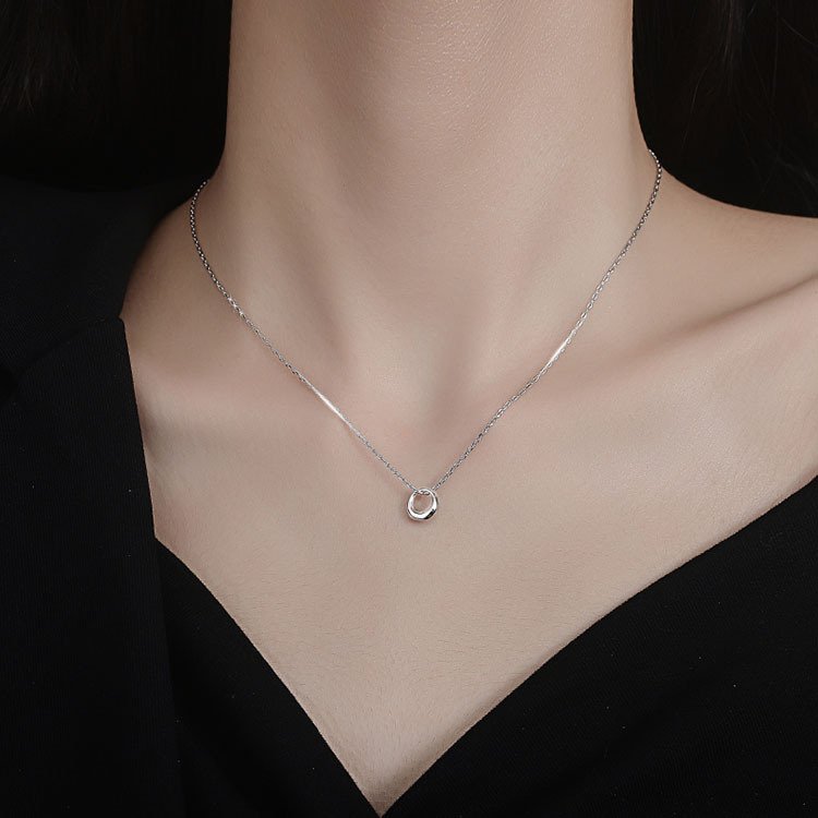 Minimalist Geometric Circle Necklace For Women, Ins Cool Style, Unique And Versatile, French High-end Feel_voghion.com