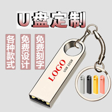 车载U盘高速存储128g商务办公优盘64g金属外壳防水音箱32g旋转u盘