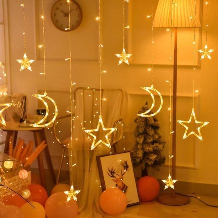 LED pentagram curtain star star star Christmas Decoration lamp wedding indoor bright star lamp