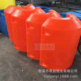 定制滚塑DN300管子pe浮筒水上PE排泥塑料夹管浮体海洋管道浮桶