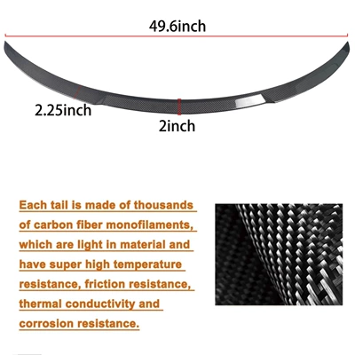 Fixed wind wing real carbon fiber tail without