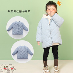 秋冬新款男女兒童小孩中大小童圓領羽絨棉服衣棉襖保暖外套內外穿