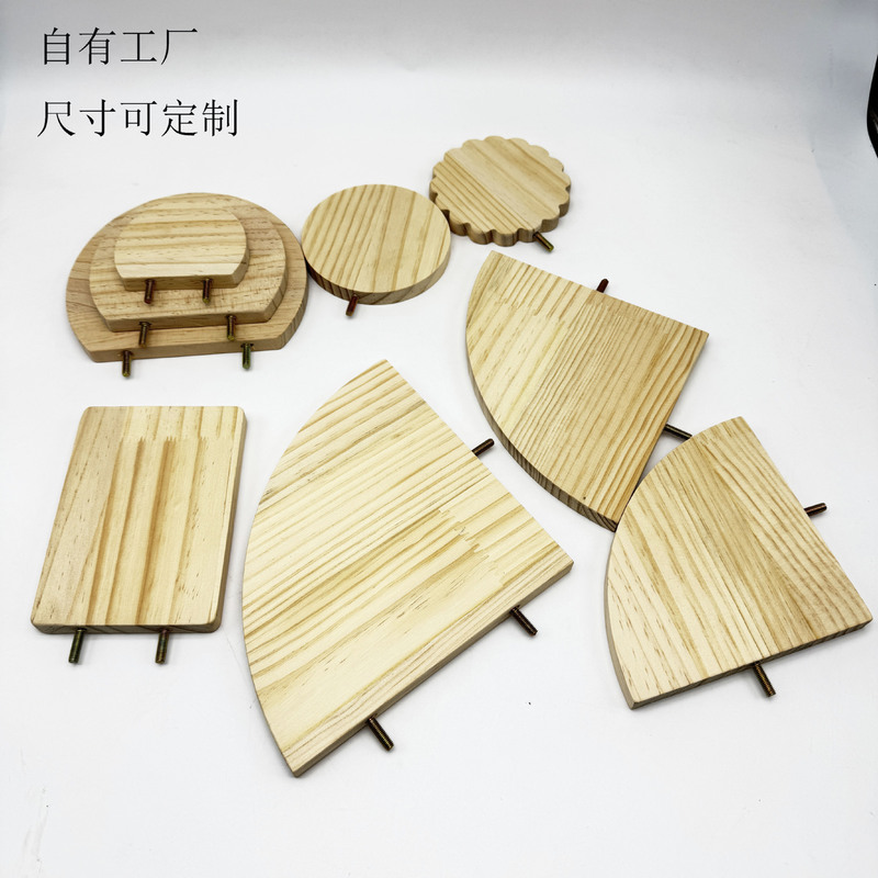 Wooden semicircle bird platform springboard budgerigar platform solid wood climbing platform hamster jumping platform bird cage accessories