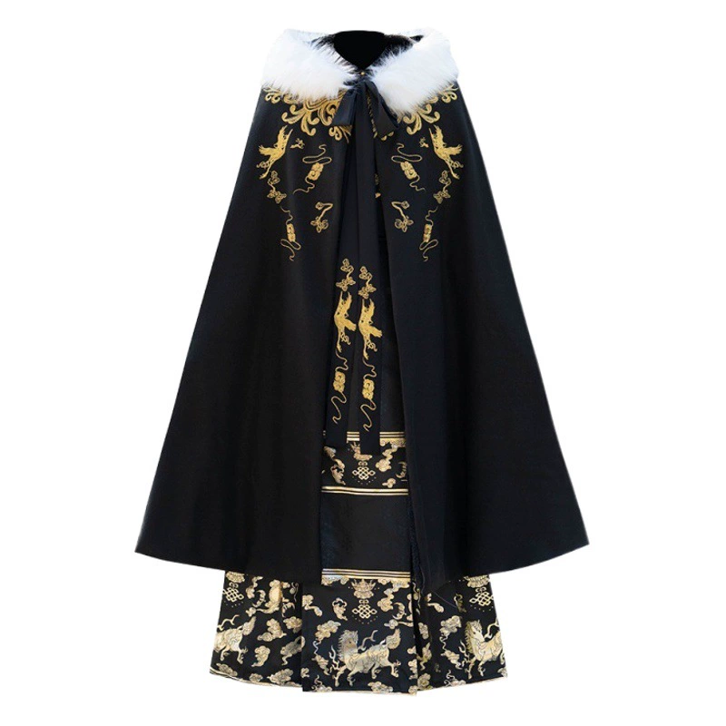 Китайский стиль мужской костюм утолщенный бархатный плащ плащ новый китайский стиль