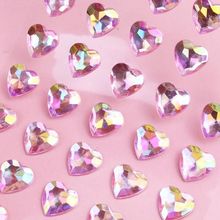 3d彩色爱心儿童舞台表演手工宝石贴纸钻石水晶贴画女孩手机壳装饰