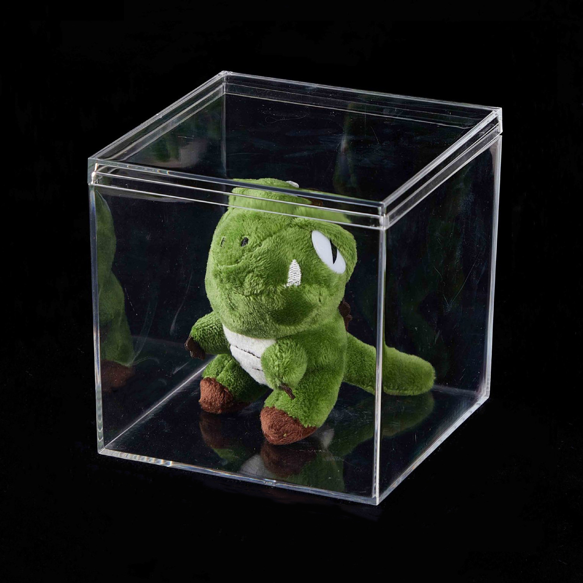 10*10透明方盒手办防尘盒饼干包装盒零食糖果防潮盒正方形透明盒