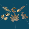 Golden Simulation Flower Single Fork Red Fruit Yougeli Ginkgo Leaf Da Love Woods New Year Flower Barrel Flower Pack