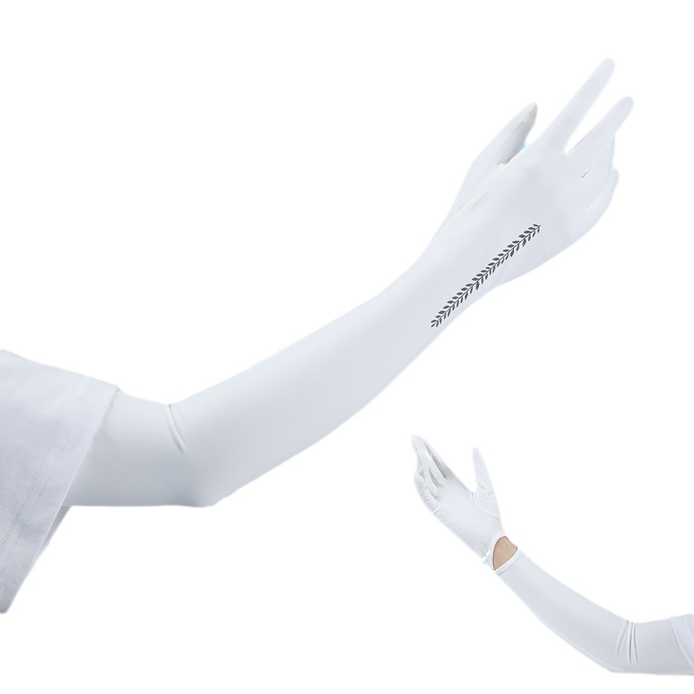Manga de hielo de protección solar manga de brazo transpirable estilo coreano para mujer conducción al aire libre Protección UV manga alargada de seda de hielo de verano