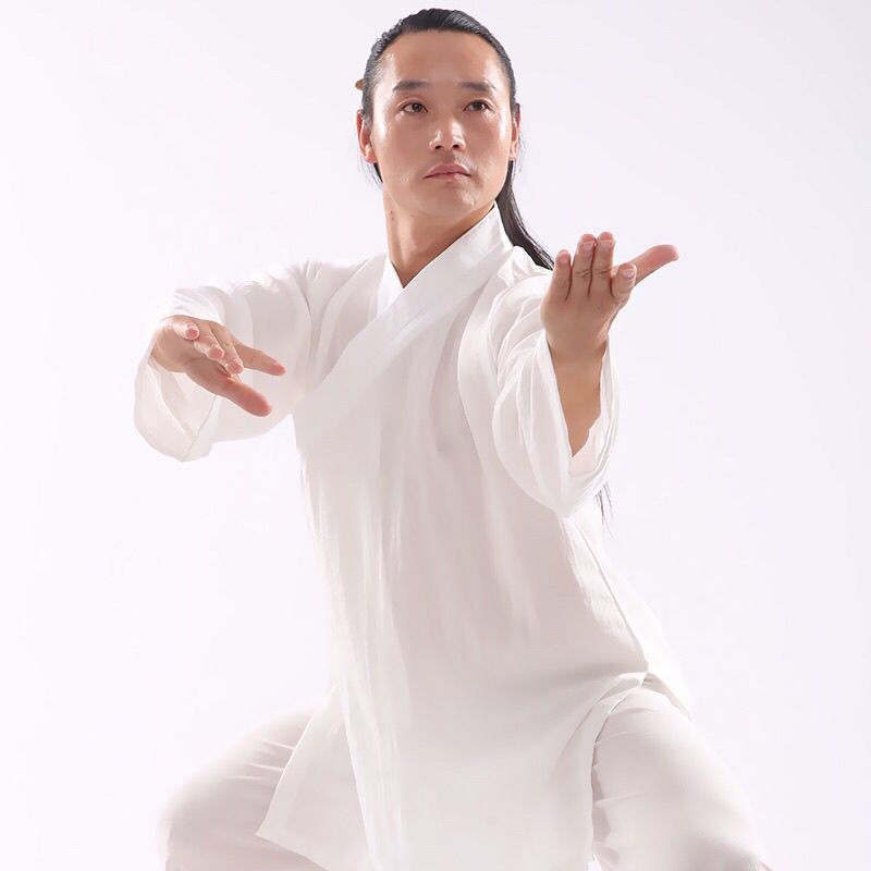武当斜襟道教服、男女道教服、春夏太極拳服、中国風仙気漢服道教服、王也フルセット|undefined