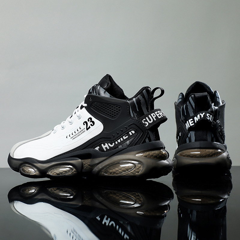 Spring Men's Shoes New Breathable Leather Aj High-top Basketball Sports Running Shoes Men's Heightened Casual Trendy Shoes for Torre Spring Men's Shoes New Breathable Leather Aj High-top Basketball Sports Running Shoes Men's Heightened Casual Trendy Shoes for Torre