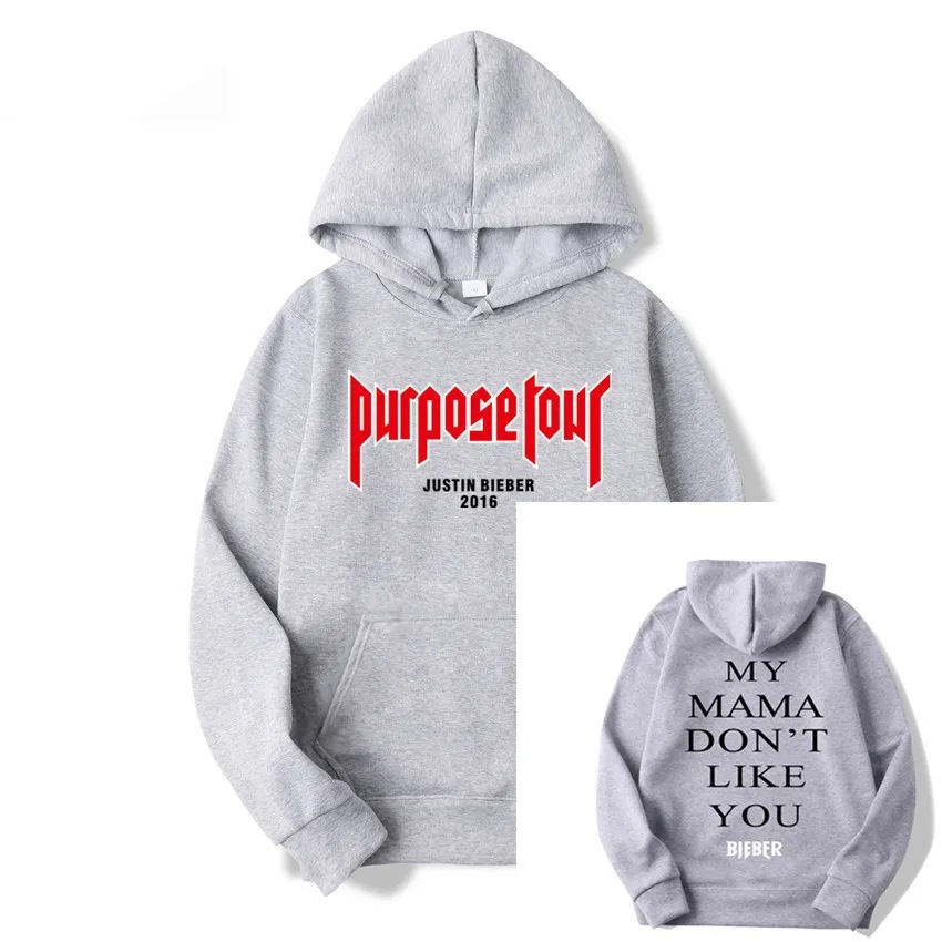 Fashion Brand Design Justin Bieber Purpose Tour Hoodies Pull