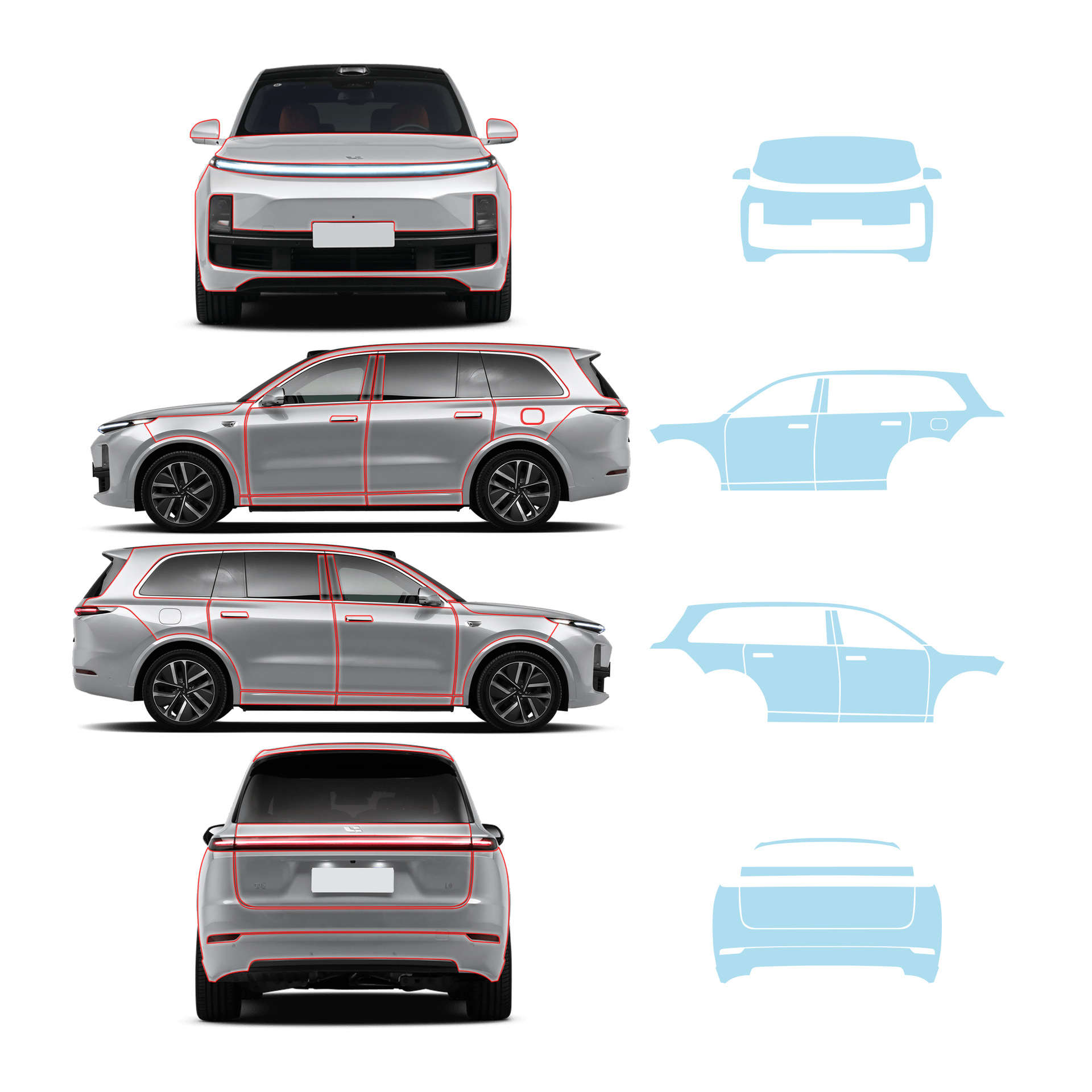 Máquina ideal L9 cortar TPU invisible ropa de automóvil película transparente película de pintura especial película protectora especial para automóviles