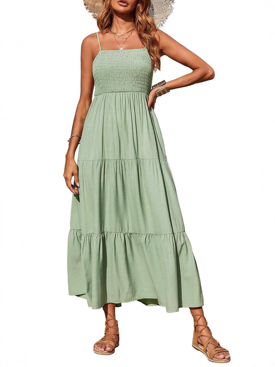 Spring 2025 New Cross-border European and American Women's Elegant Fashion Elegant Strap Backless Split dress