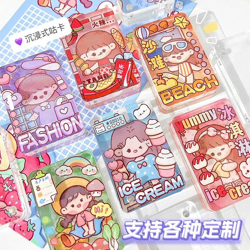 Acrylic transparent badge, stand, storage box
