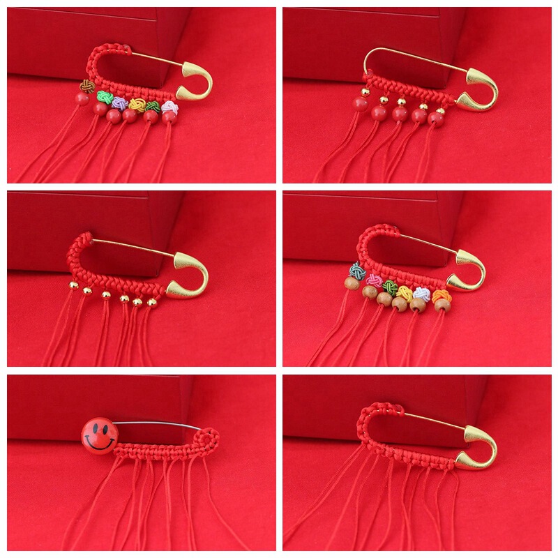 Ancient Sha Gold Baby Safety Pin Pregnant Women Baby Semi-finished Large Sha Gold Pin Safety Brooch DIY
