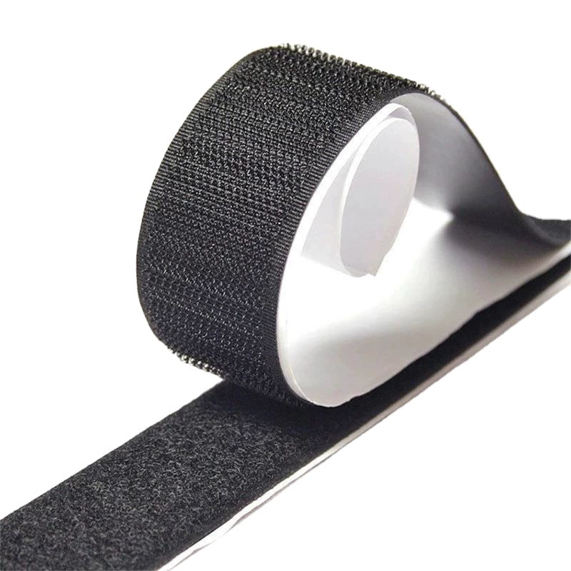 Готовый к отгрузке материал: 30% нейлон, класс C, самоклеящаяся смешанная ткань на липучке, термостойкая, с прочным клеевым слоем, застежка-липучка для домашнего текстиля.