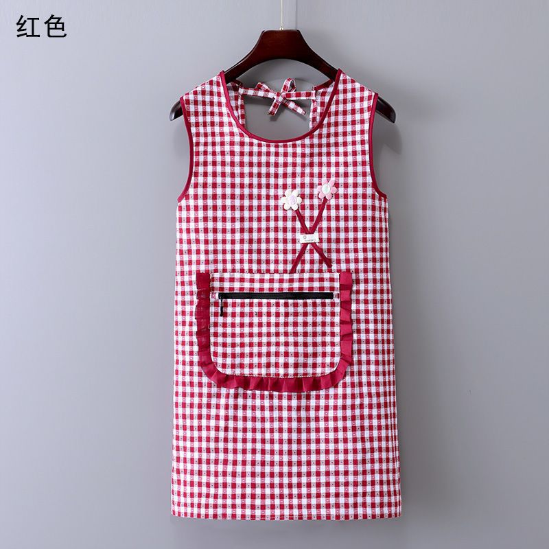 입체적인 꽃지퍼 포켓 조끼-마룬