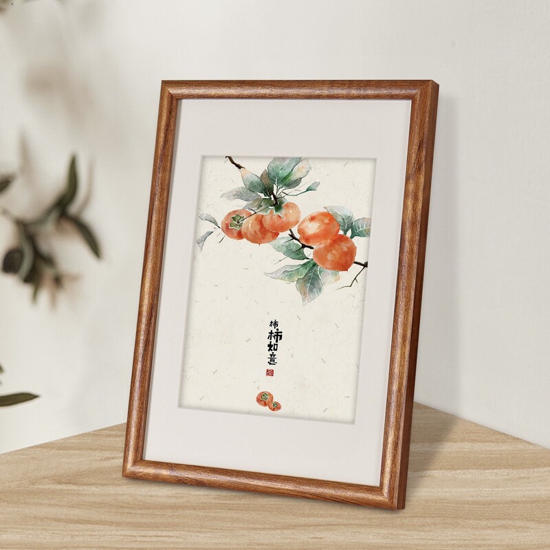 Solid Wood Square Arc-Shaped Picture Frame, Large Size Wall-Mounted Frame for Calligraphy and Painting, Self-Assembly, High-End Feel, Custom Outer Frame