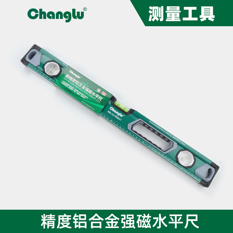 长鹿厂家批发水平尺铝合金加厚强磁水平尺多规格建筑装修水平尺