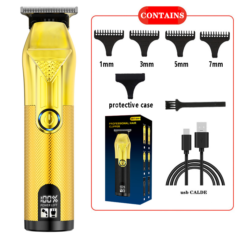 Cortadora de pelo T9 cabeza óptica cortadora de cabello eléctrica profesional cortadora de cabello eléctrica aceite cabeza cortadora de cabello talla marca maquinilla de afeitar recargable
