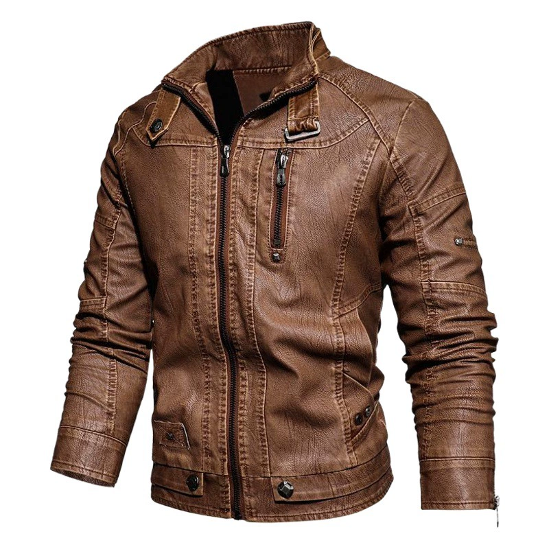 Осенне-зимняя мужская кожаная куртка, Новая Винтажная кожаная куртка, модное высококачественное Брендовое Мужское пальто из искусственной кожи, европейский и американский Ностальгический стиль