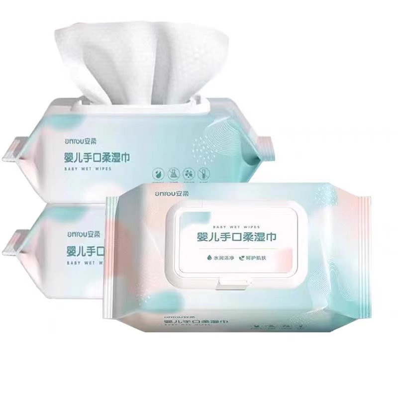 Toallitas húmedas para bebés mayorista humectantes toallas de limpieza de manos y labios para cuidado de bebés especial para madre y bebé