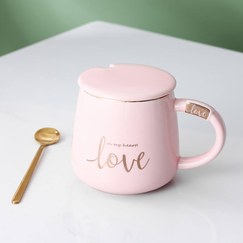 Creativo simple de moda cerámica taza de oficina regalo taza de café taza de agua taza de desayuno de pareja