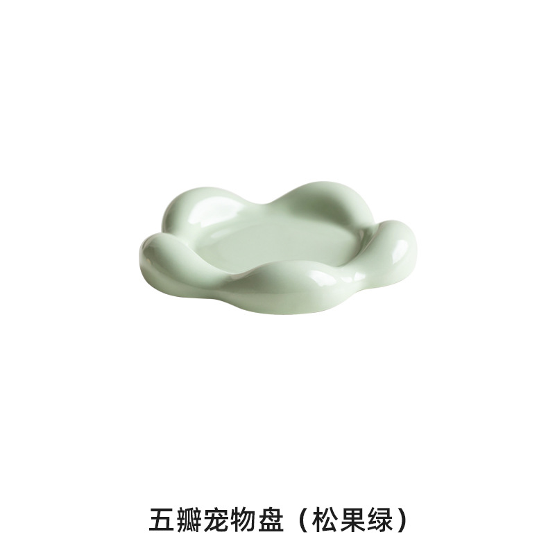 Plato de fruta de cerámica sala de estar mesa de café postre semillas de melón merienda disco tazón de fruta de alta calidad plato de caramelo Placa de visualización recepción