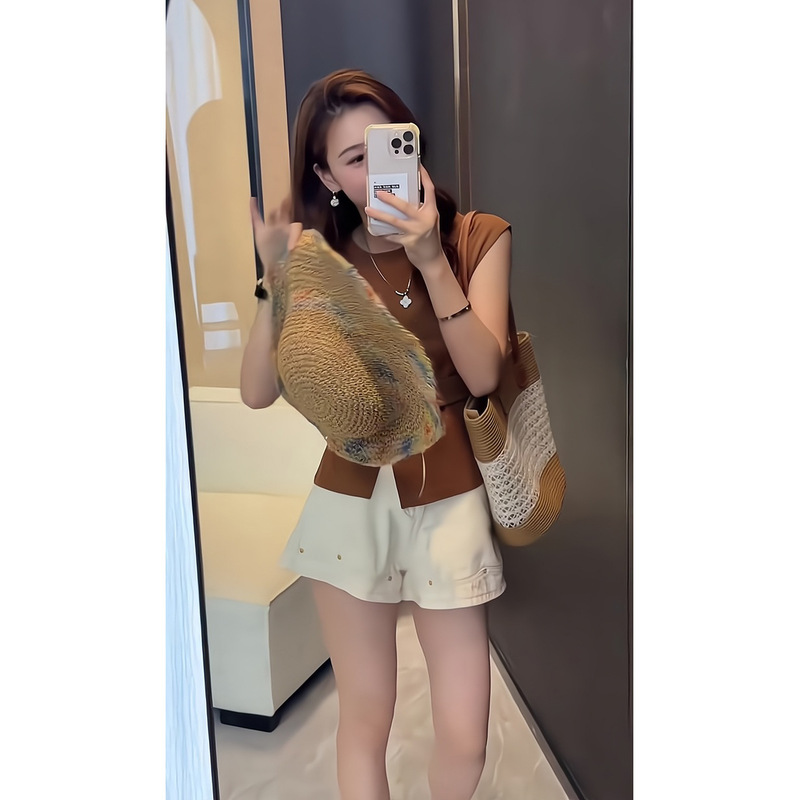 夏季一整套女装2025新款韩版减龄休闲气质时尚无袖上衣裤子两件套|undefined