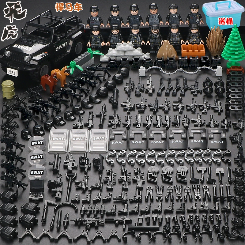 Конструктор с минифигурками (Lego) — военные и полиция, солдаты, техника и аксессуары, наборы