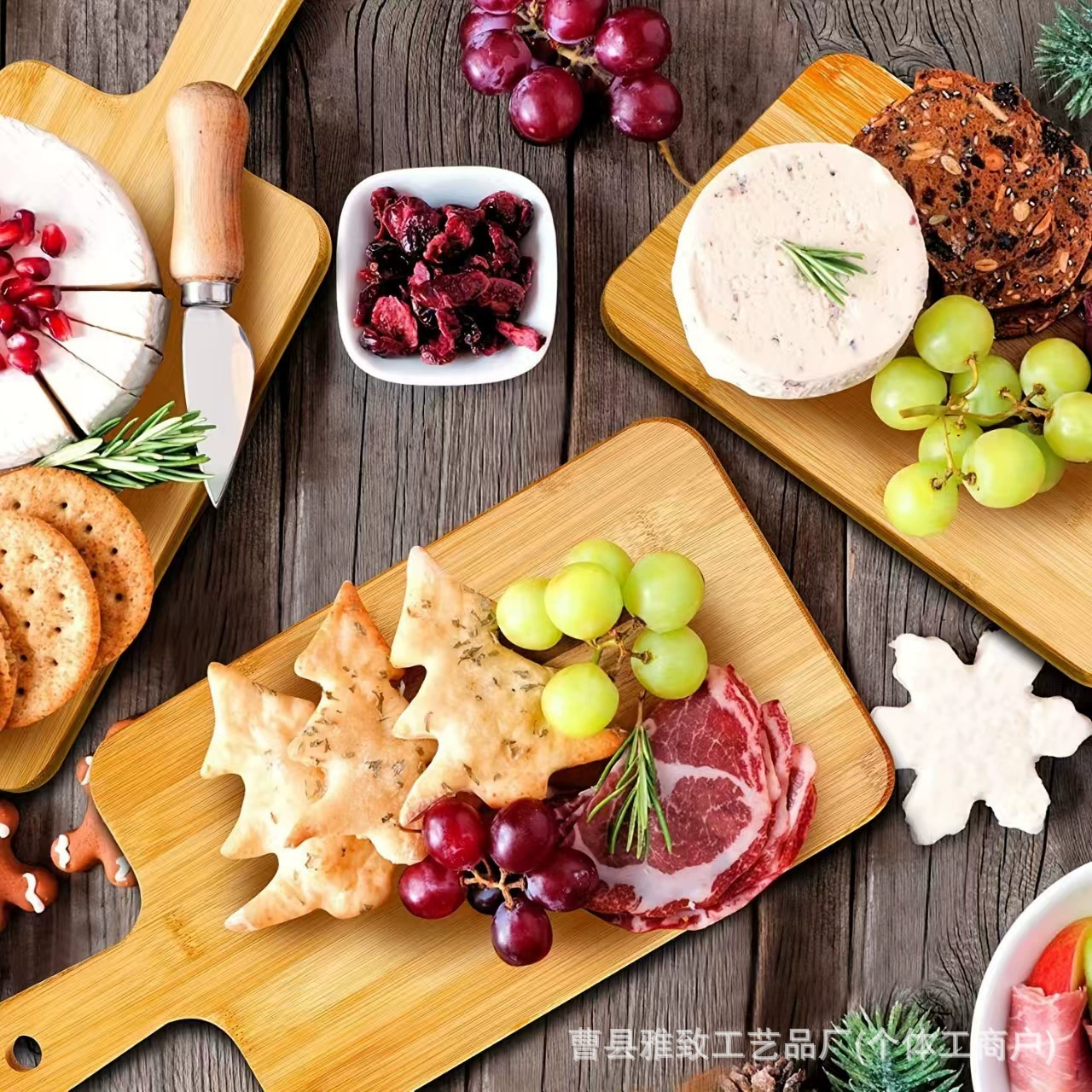 Трансграничный бамбук с ручкой разделочная доска Западный ресторан приготовленный стейк сырная разделочная доска послеобеденный чай с закусками разделочная доска