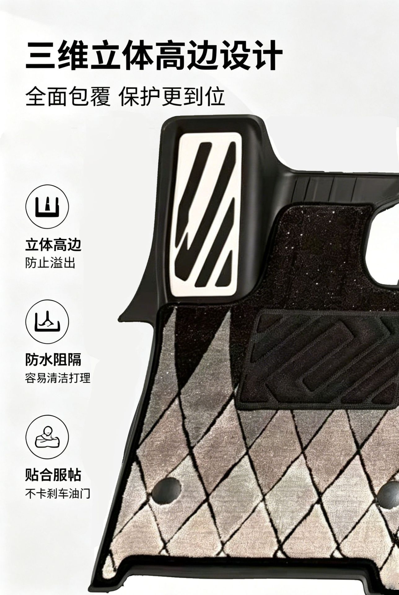 Injection-molded TPE eco-friendly car floor mats suitable for Toyota 40 series Alphard and Wilfa, starry sky design, wear-resistant and non-slip