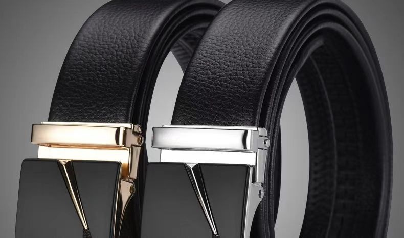 Top Layer Cowhide Men's Belt Trendy Automatic Buckle Waistband Men's Fashion Premium Casual Business Trouser Belt